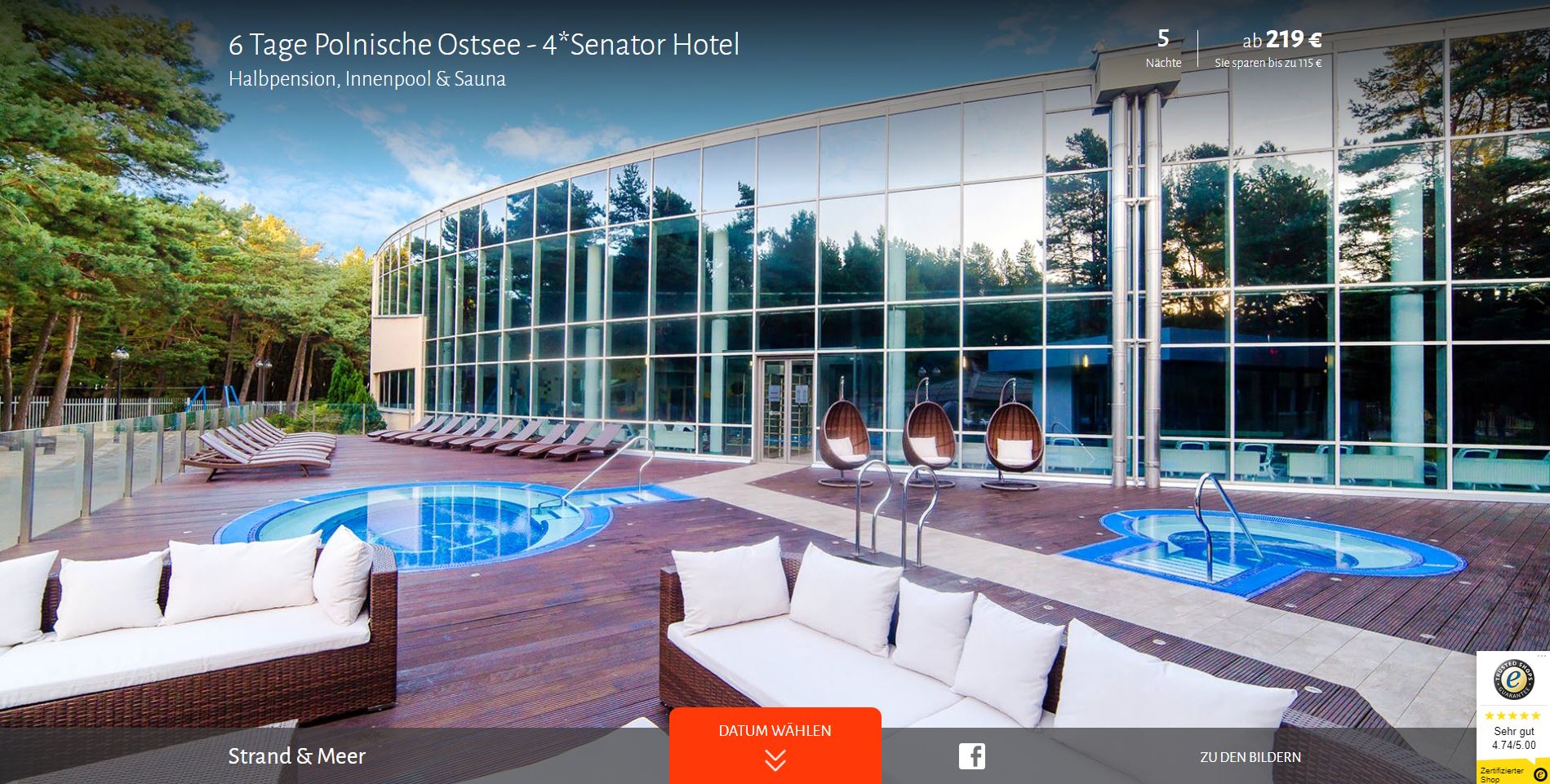 ab 219 € - 6 Tage polnische Ostsee im 4* Senator Hotel mit Halbpension, Innenpool & Sauna 13