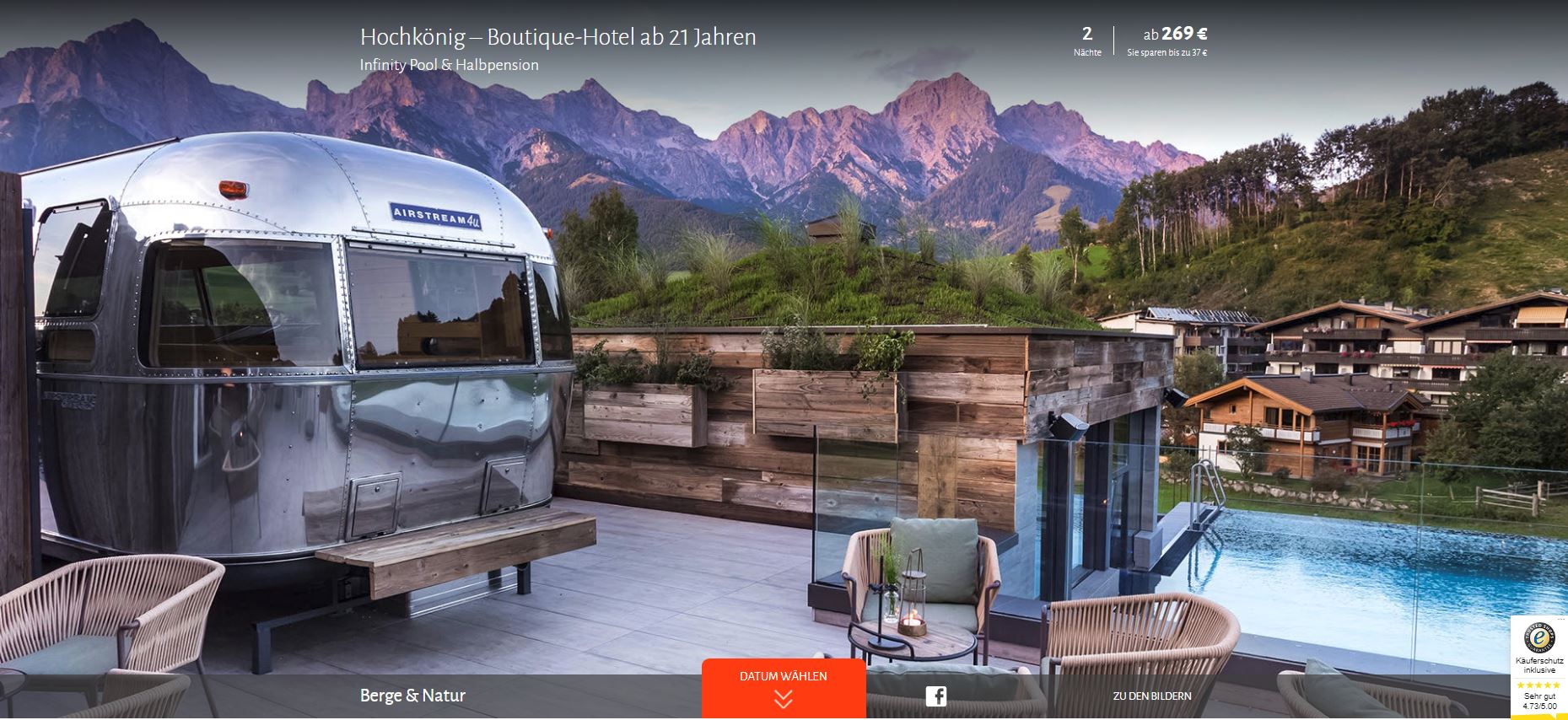 Alpine Boutique Hotel SEPP, ab 268 € &#8211; 3, 7 oder 14 Tage Maria Alm am Steinernen Meer  im 4* Alpine Boutique Hotel SEPP inkl. Halbpension &#038; Infinity Pool