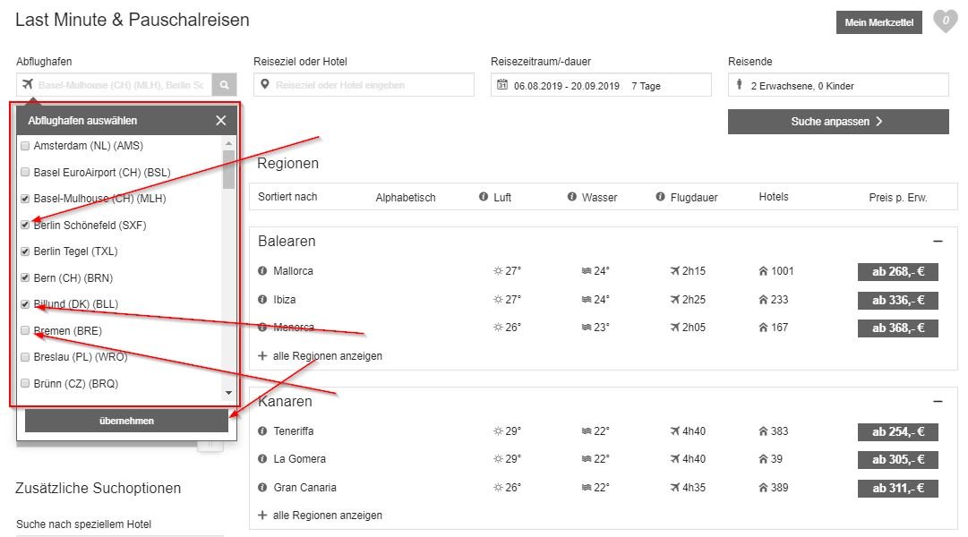 Tutorial : Welche Reise Länder kann ich mit einem bestimmten Reisebudget bereisen ? 4