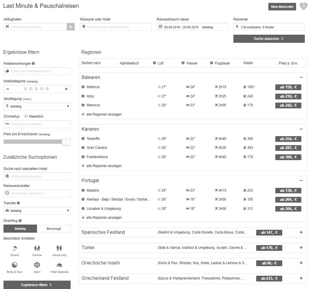 Tutorial : Welche Reise Länder kann ich mit einem bestimmten Reisebudget bereisen ? 1