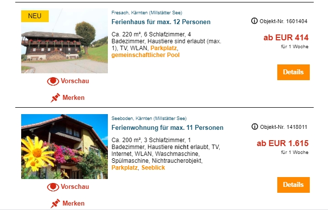 Ferienwohnungen am Millstätter See