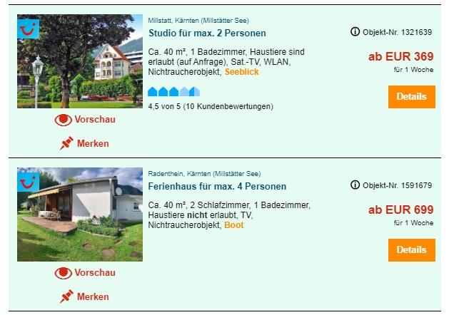 Ferienwohnungen am Millstätter See